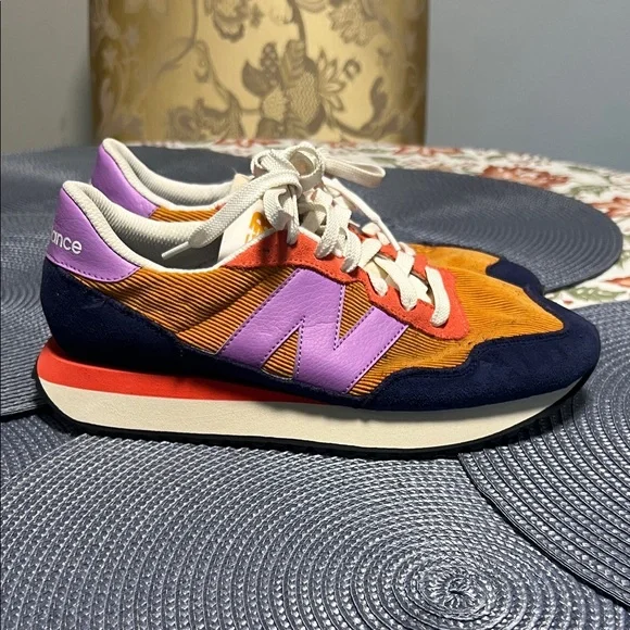 New Balance Sneakers in Purple, Orange, and Navy - Picture 1 of 8